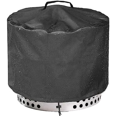 WICKTICK 21 Inch Round Fire Pit Cover for Solo Stove Bonfire 2.0, 600D Heavy Duty Waterproof Firepit Accessories for Outdoor Camping, All-Weather Resistant