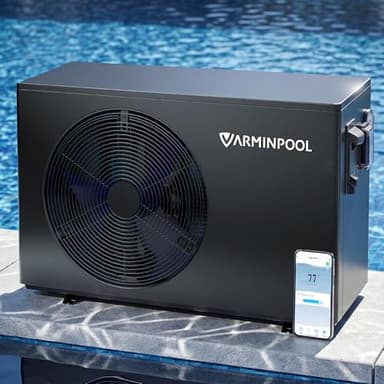 VARMINPOOL Electric Pool Heater, 30,000 BTU Pool Heat Pump for Above Ground Pools Up to 7000 Gallons, WiFi Control, 120V Titanium Heat Exchanger, V7 Plus