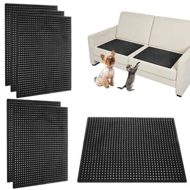 Sibosen 6 PCS Scat Mats for Small Dogs and Cats Keep Dogs Off Couch Heavy-Duty Soft and Harmless to Pets（11.8inch*14.4inch）