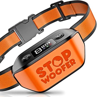 2026 New - No Shock Dog Bark Collar – Safe Anti-Bark Device with Smart Sensor, Vibration & Sound Training, Waterproof, USB Rechargeable, Adjustable for Small/Medium/Large Dogs (7–110 lbs) – Orange
