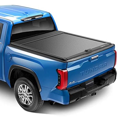 Flowkottu Retractable Hard Tonneau Cover Fits 2014-2026 Toyota Tundra Truck Bed w/Deck Rail System (5.5 FT)