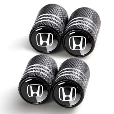 Tire Valve Stem Cap Cover for Honda Belt O-Ring Seal Corrosion Resistant,Tire Valve Stem Air Cap 4 Pack Black…