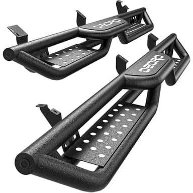 oEdRo Running Boards Compatible with 2025-2026 Toyota 4Runner, Two Stair Design Side Step Rails, Powder-Coated Black Bolt-on Carbon Steel Nerf Bars