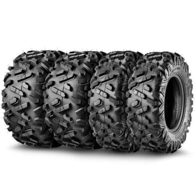 TRIPOWER ATV UTV Tires 25x8-12 & 25x10-12 All Terrain Trail Sand Mud Off-Road Tires, 6 Ply Tubeless Full Set of 4