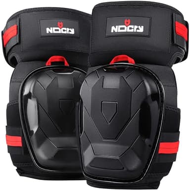 NoCry Professional Work Knee Pads for Men Construction with Ankle Support and Heavy Duty Anti-Slip Cap — Foam Cushion and Extra Thick Gel Padding — Reinforced Thigh & Shin Straps