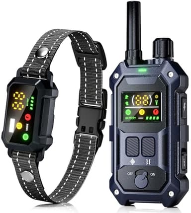 BLACKDOG Military Dog Shock Collar - 4200ft Dog Training Collar with Remote, 4 Training Modes, Flashlight & Strobe, 3-Month Battery, IP67 Waterproof Dog E Collar for All Breeds 5-150lbs (Dark Blue)