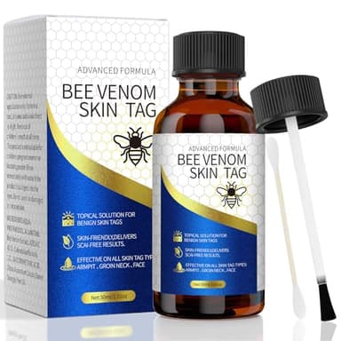TWICETWO Fast-Acting Bee Venom Skin Tag Remover, Innovative Bee Venom and Salicylic Acid Formula, Easy Action, Permanent Results,Natural, Gentle, and Fast Removal of Skin Tag from The Body(30ML)