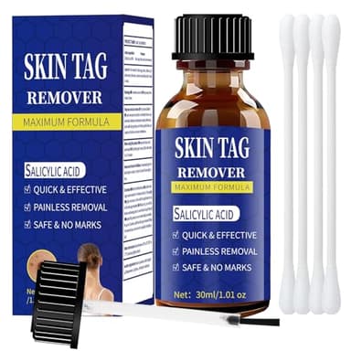 Zxleeyh Fast-Acting Skin Tag Remover for Body and Neck - Natural, Mild Salicylic Acid Formula, Use a Brush applicator Skin tag Remover Precisely and painlessly and Quickly.Safe for Sensitive skin30ML
