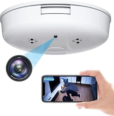 ARMIDO WiFi Spy Smoke Detector Camera HD 1080P Hidden Nanny Cam with Motion Detection Night Vision Indoor Cameras for Home Security