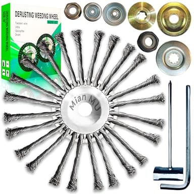 10 Inch Steel Wire Trimmer Head – Universal Weed Eater Attachment for Stihl, Dewalt, Milwaukee & More – Indestructible Weed Wacker Wire Brush Cutter Head for Lawn & Garden