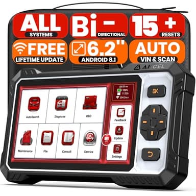 ANCEL FX6100 Bidirectional Scan Tool, Full System OBD2 Scanner Diagnostic Tool with Lifetime Free Updates, 15+ Service Reset, AutoVIN, Automotive Diagnostic Scanner for Car, CAN FD & FCA AutoAuth