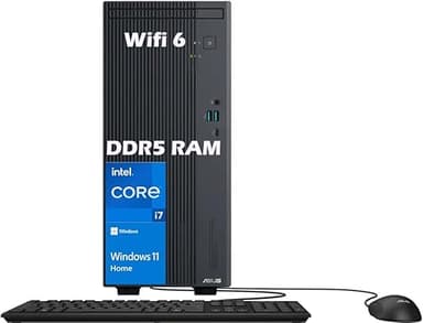 ASUS V500 Business Tower Desktop Computer • 10-core Intel Core i7-13620H Processor • 16GB DDR5 • 512GB SSD • Office 365 for The Web • HDMI + DisplayPort, Wi-Fi 6 • Wired Keyboard & Mouse • Windows 11