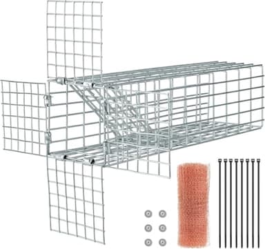 BKALEME One Way Squirrel Door Excluder, Humane Squirrels, Chipmunks Contactless Excluder, for Outdoor Spaces Like Attics, Chimneys - Includes Full Installation Kit