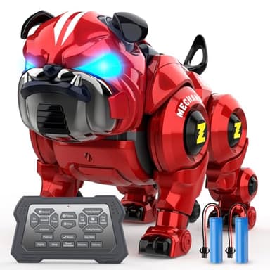 Lterfear Robot Dog for Kids, Remote Control Robot Rechargeable Programing Stunt Robo Dog with Sing, Dance, Touch Function, Robotic Dog Toy for Boys Ages 5 6 7 8 9 10+ Birthday Gifts, Red