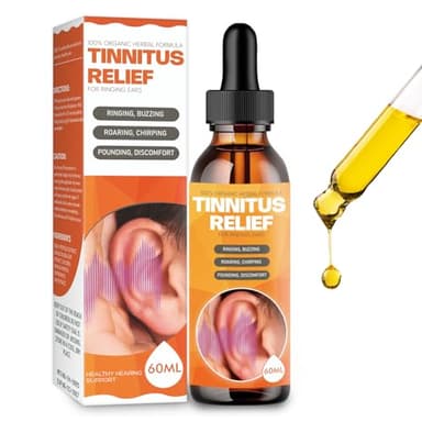 Graclin Tinnitus Relief Drops for Ringing Ears – Natural Tinnitus Relief | Reduce Buzzing/Clicking Noise & Relieve Ringing Ears | Support Hearing Health | Bottle of 60ml