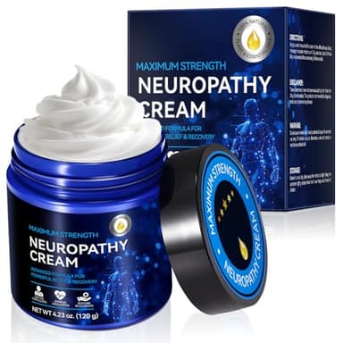 Neuropathy Cream for Feet, Legs & Hands – Lightweight, Plant-Based Formula with Cooling Comfort, 4 oz