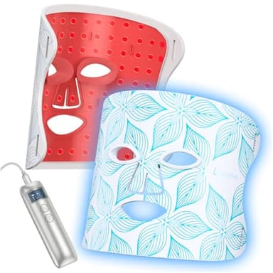 Lovsheme Red Light Therapy for Face, LED Face Mask Light Therapy, 5 Light Modes, 432 High-Density Light Beads, Red Light Therapy Mask for Acne, Wrinkles, Skin Rejuvenation, Professional Home Skincare