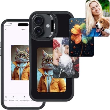 Talhfae Smart E Ink Phone Case for iPhone 16 Plus – 4.0" HD 528×768 | Upgraded Durable NFC Digital Phone Case with Faster NFC Transmission, 4-Color Eink Display, DIY Changing Picture