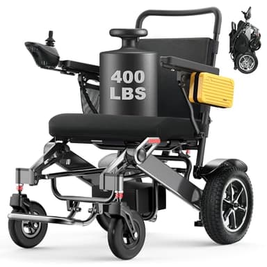 Goldseason 30 Mi Electric Wheelchairs for Adults & Seniors, 500W All Terrain Heavy Duty Mobility Wheelchair, 400 lbs Lightweight Foldable Power Motorized Wheelchair