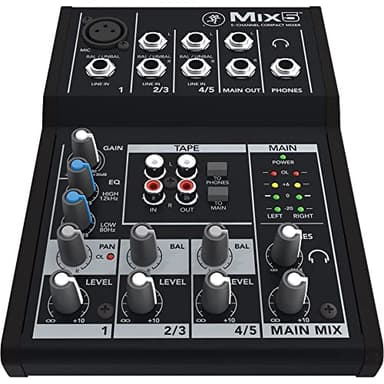 Mackie Mix5 5-Channel Compact Mixer, Black