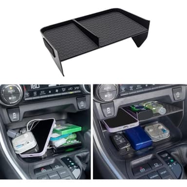 JDMCAR Center Console Organizer Compatible with Toyota RAV4 2019-2025 and 2021-2025 RAV-4 Prime, ABS Material Insert Tray Gear Shift Secondary Storage Box