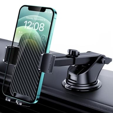 Qifutan Phone Holders for Your Car with Military-Grade Suction Phone Stand for Car [Super Stable] Automobile Car Mount for iPhone Universal Car Dashboard Windshield Mount Fit iPhone Smartphones