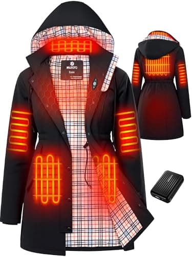WASOTO Heated Jackets for Women (Black,L)