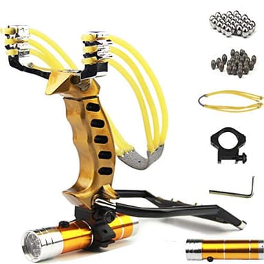 Slingshot,Wrist Sling Rocket Professional Hunting Slingshot with Heavy Duty Launching Bands, High Velocity Catapult