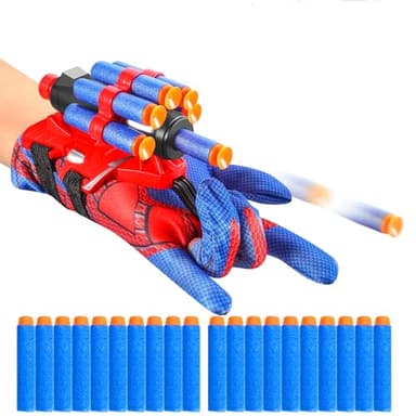 Realistic Spider Soft Bullet Shooter Cosplay Launcher Toy Wrist Cheap Cool Stuff Foam Blaster Gadgets Gloves Fun Amazing hot Toys for Boys Kids Children Teens Gifts for Age 8-12 13 Years Old