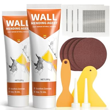 Drywall Repair Kit,Wall Patch Repair Kit,2 Pack Wall Patching Agent,Simple Filling of Wall Holes & Efficient Crack Repair, Plaster Wall Repair,Apartment Friendly