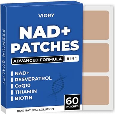 VIORY NAD Patches for Women & Men | NAD+ Patch for Energy & Healthy Aging | with CoQ10 & Nicotinamide | 60 Day Supply