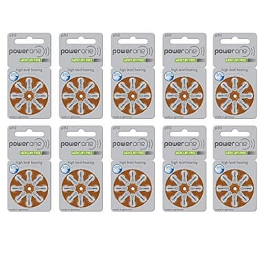 Power One Size 312 Hearing Aid Batteries (80 Batteries)