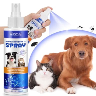 Specifically Formulated Hydrocortisone Spray for Dogs, Cats 120ML, Itch Relief Spray,Hot Spot Treatment for Dogs,Rapidly Alleviate Dry Itchy Skin,Skin Allergies,Dermatitis,Reduces Topical Inflammation