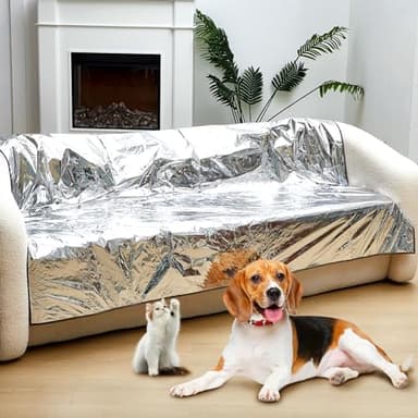 Kigley 1 Pcs Pet Deterrent Mat to Keep Dogs Off Couch, Non-Electric Cat & Dog Deterrent Mat Pain Free Couch Covers to Keep Pets Off Furniture Bed Indoor (72" × 56.3",Brown)