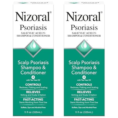 Nizoral Psoriasis Shampoo & Conditioner - Effective Scalp Psoriasis Treatment, 11 Ounce (Pack of 2)