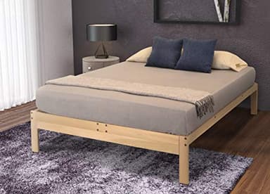 KD Frames Nomad Platform Bed - Twin Bed Frame - Unfinished Wood Bed Frame - Minimalist Swedish Design - Natural Wood Bed - Easy Assembly, No Box Spring Needed - Solid Wood Twin Platform Bed