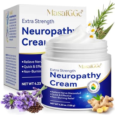 Neuropathy Cream,Neuropathy Soothing Cream - Maximum Strength for Feet, Hands, Legs & Back, Non-Greasy, Plant-Based Formula for Men & Women
