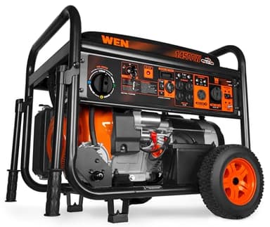 WEN 14500-Watt 120V/240V Tri-Fuel Generator, Transfer-Switch Ready with Electric Start and Wheel Kit (TF1450)
