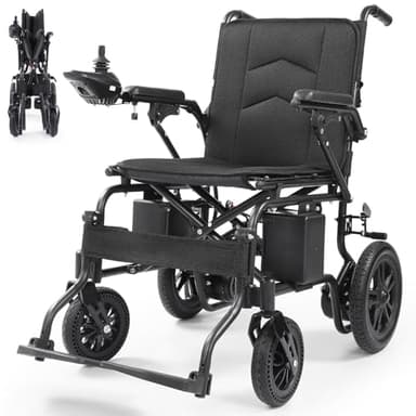 Tivaro 15 Miles Electric Wheelchair for Adults, Foldable Motorized Wheelchair, Portable Power Wheelchairs for Senior, Black