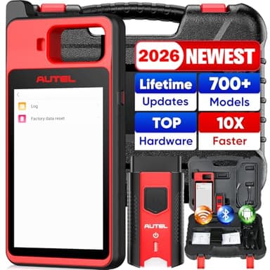 Autel Scanner MaxiIM KM100(X), 2026 New Car Diagnostic Scan Tool, Lifetime Fre.e Updates, OBD-Learn on 95% Car, Wireless Auto Tool, Auto VIN & Scan VIN/License, Android 9.0, 2+64GB, 5.5in 1280x720