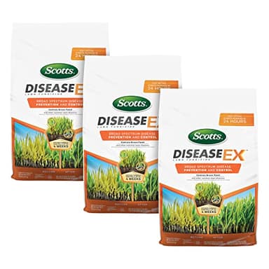 Scotts DiseaseEx Lawn Fungicide for Lawn Care - Controls and Prevents Brown Patch, Pythium Blight and More as Listed, Treats Up to 5,000 sq. ft., 10 lbs. (3-Pack)