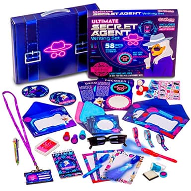 GirlZone Secret Agent Spy Kit for Girls Ages 8 to 12 | Invisible Ink Pen, Spy Glasses and ID Card | Fun Easter Gift for Kids Who Love Secret Missions"