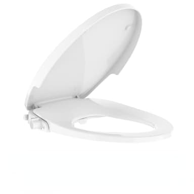 Bidet Toilet Seat for Round Toilet, Non-Electric Dual Nozzle Bidet Attachment with Soft Close Lid, Feminine Hygiene Toilet Seat Cover for Women, Easy Install, White