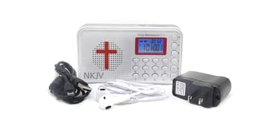 Daily Meditation NKJV Audio Bible Player - New King James Version Electronic Talking Bible with Charger and Earphone, Portable to Listen at Anywhere Anytime