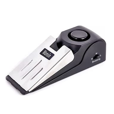 Door Stop Alarm, Door Stopper with 120DB Security Alarm, Floor Wedge Doorstop for Travel Apartment Home House (Pack of 1)