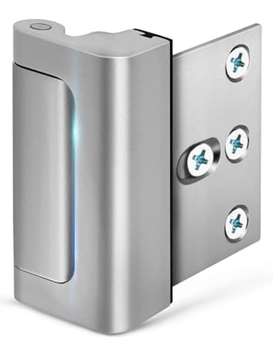 EverPlus Home Security Childproof Door Reinforcement Lock with 8 Screws and 3 Inch Stop Withstand 800 lbs for Inward Swinging Door, Upgrade Night Lock to Defend Your Home (Silver)
