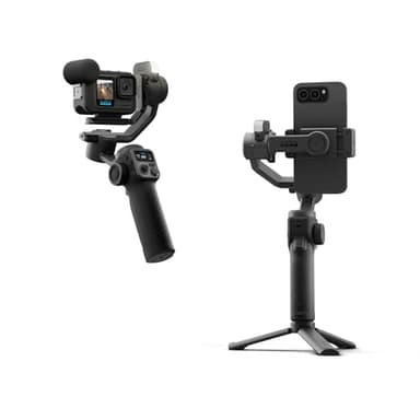 GoPro Fluid Pro AI 3-Axis Gimbal Stabilizer for GoPro Cameras and Smartphones, Subject Tracking, Lighting, Wireless Camera Control, Portable, Vlogging, 360° Rotation, Device Charging