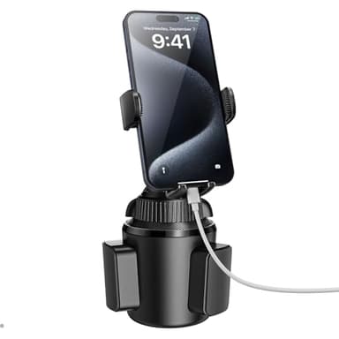 APPS2Car Universal Car Cup Phone Holder | Quick Extension Long Arm | 360° Swivel | Adjustable for iPhone, Samsung, Google, and All Smartphones | Stable & No Shake Design