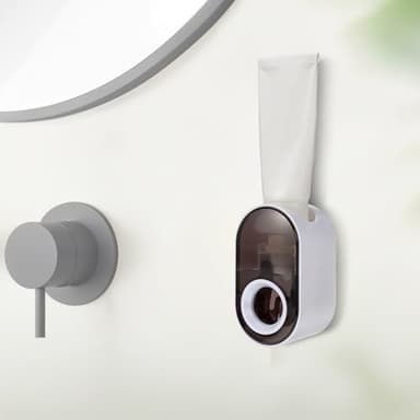 Toothpaste Dispenser Automatic Toothpaste Squeezer Wall Mounted for Bathroom Automatic Toothpaste Squeezer with Super Sticky Suction Pad for Kids and Adult