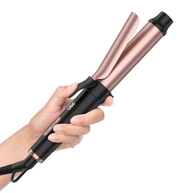 Travel Curling Iron 5 Adjustable Temp, 1 Inch Mini Curling Iron Travel Size with LED Display, Ceramic Mini Hair Curler with Keratin and Argan Oil Infuse, Dual Voltage